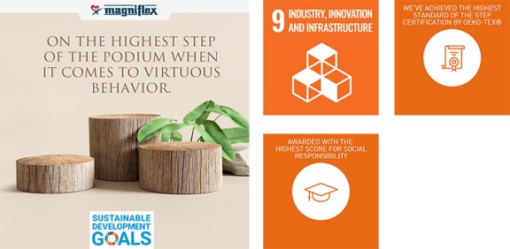 Ne kemi arritur nivelin maksimal në certifikimin STeP nga OEKO-TEX®, i cili mat performancën mjedisore, përgjegjësinë sociale, mbrojtjen e shëndetit dhe sigurisë së punëtorëve.
